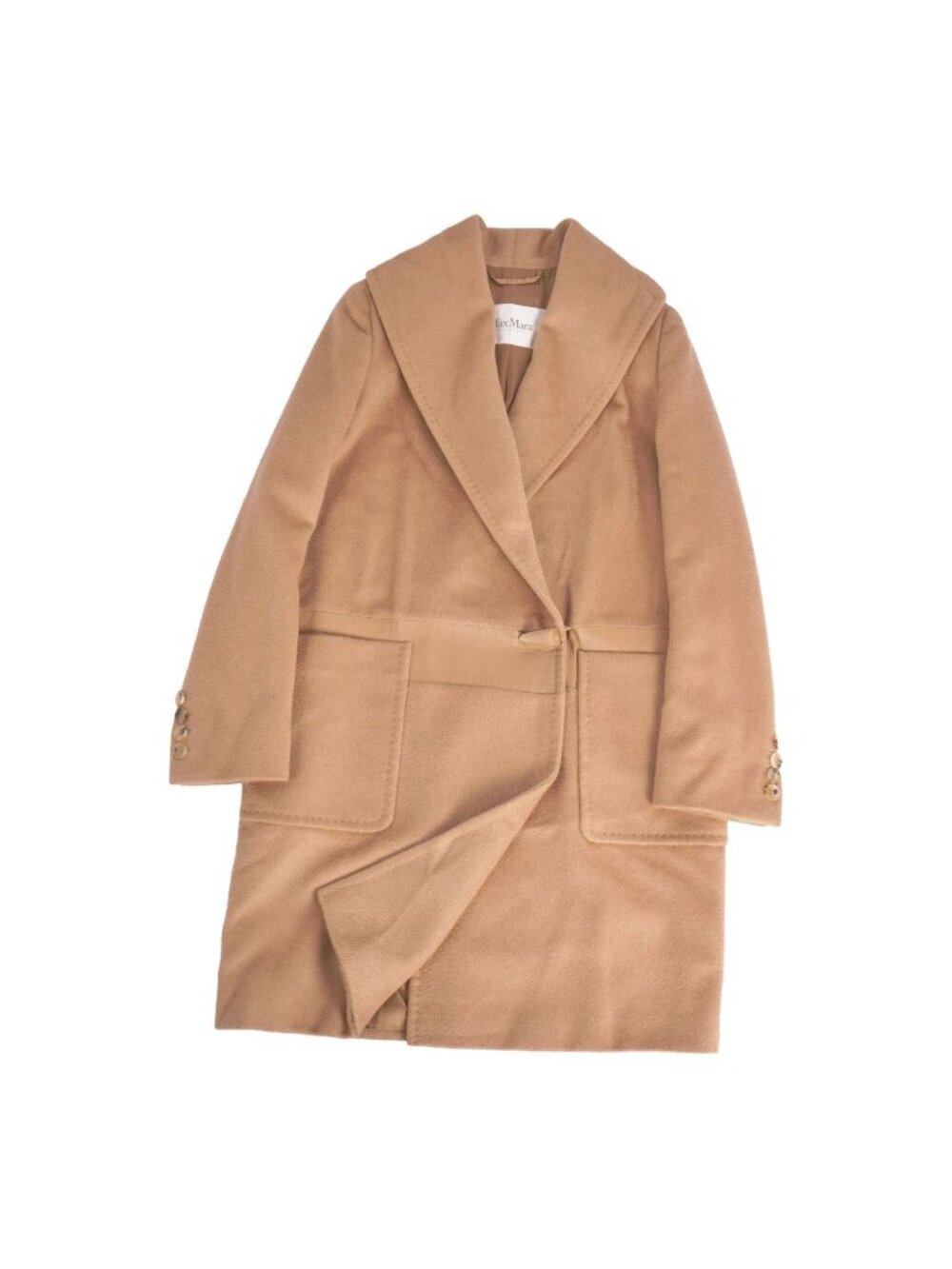 Max Mara White Tag Coat Double Breasted Camel